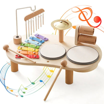 Kid's Wooden Music Center Table Set