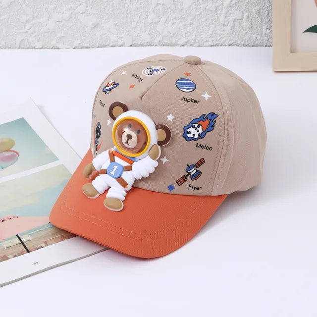 Fun Kids Baseball Cap with Cute Bear Design - Fesara