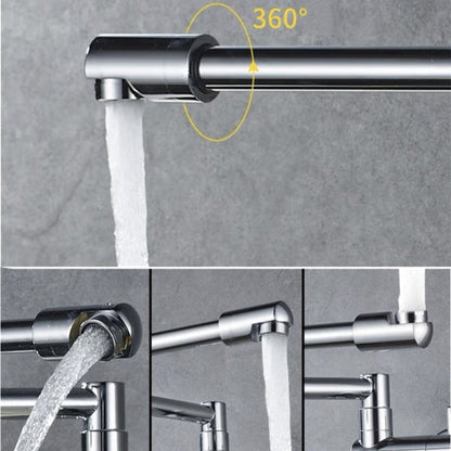 Space-Saving Folding Kitchen Faucet in Chrome Finish