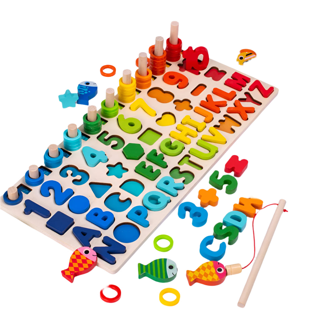 Learning Wooden Activity Board for Kids - Fesara