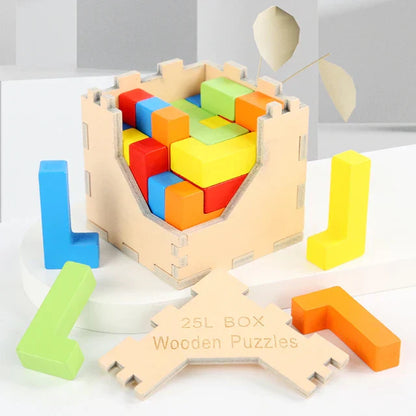 Fesara | Exciting Brain Teaser 3D Wood Tetris Puzzle