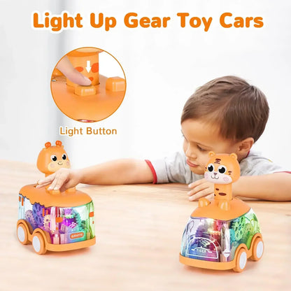 Clear Speedster Toy Car with Lights and Moving Parts