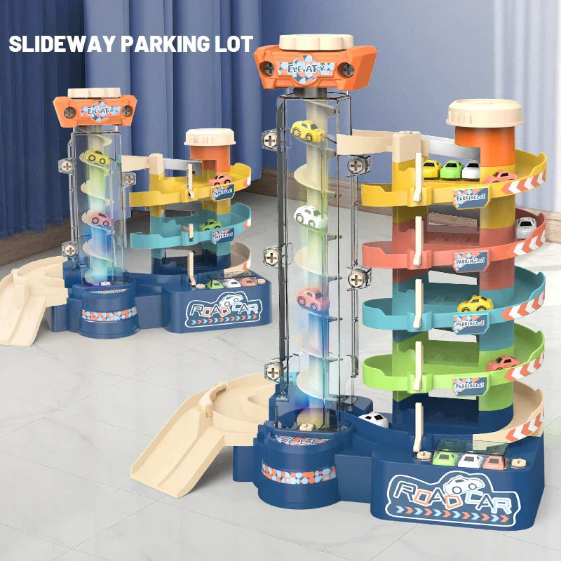 Fun 3D Car Playset with Slide for Children - Fesara