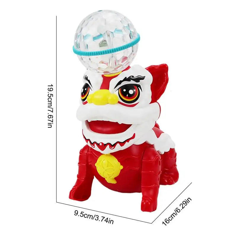 Fun Musical Lion Figurine with Colorful LED Lights
