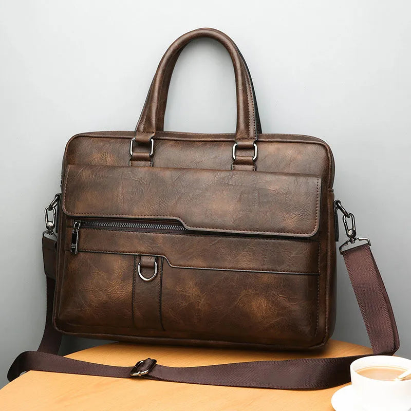 Premium Leather Mens Crossbody Bag Daily Use