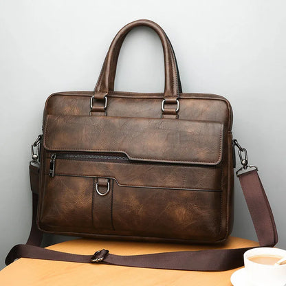 Premium Leather Mens Crossbody Bag Daily Use