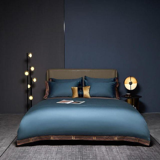 Luxury Blue Bedding Set - Fesara