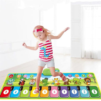 Fun Kids Piano Playmat with 8 Musical Instrument Sounds