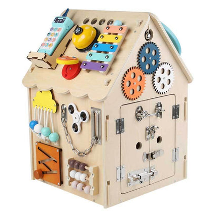 Natural Wood Learning House for Kids - Fesara