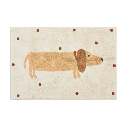 Cute Dachshund Plush Kids Bedroom Rug - Fesara