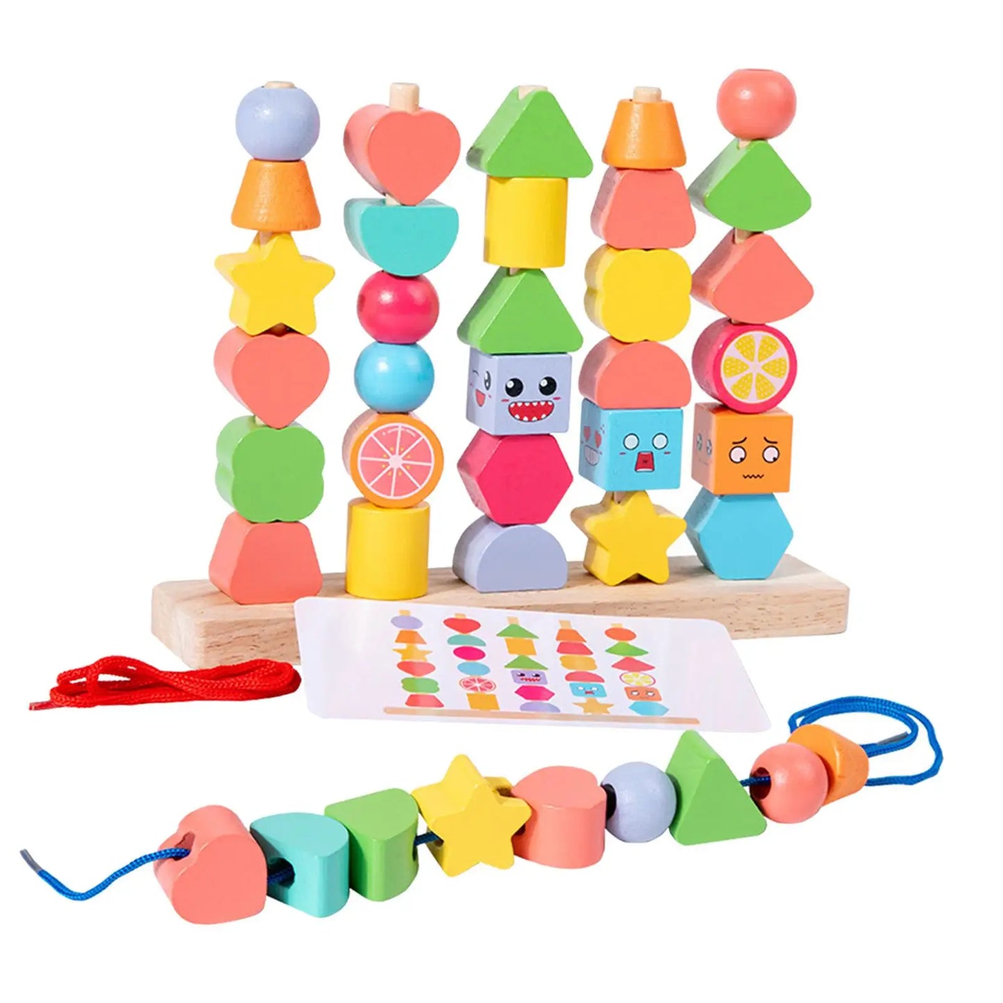 Natural Wood Building Blocks for Children