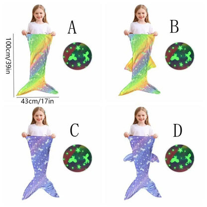 Glowing Mermaid Kids Sleep Bag