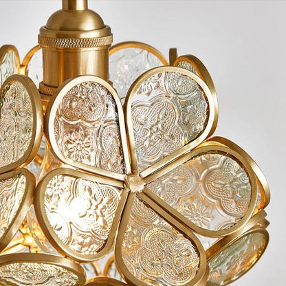 Stylish Floral Glass Hanging Light Fixture