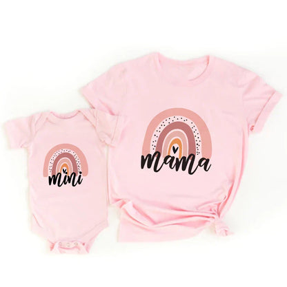 Colorful Mommy & Me Rainbow Tee Set