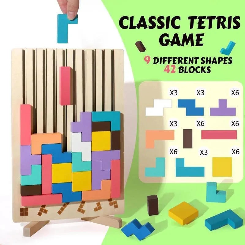 Fun Wooden Brain Teaser Toy for Children