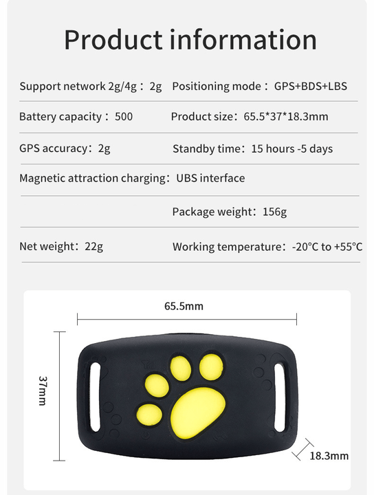 Compact GPS Cat Tracker for Live Location Tracking