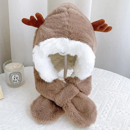 Soft Fleece Beanie Scarf Set for Winter