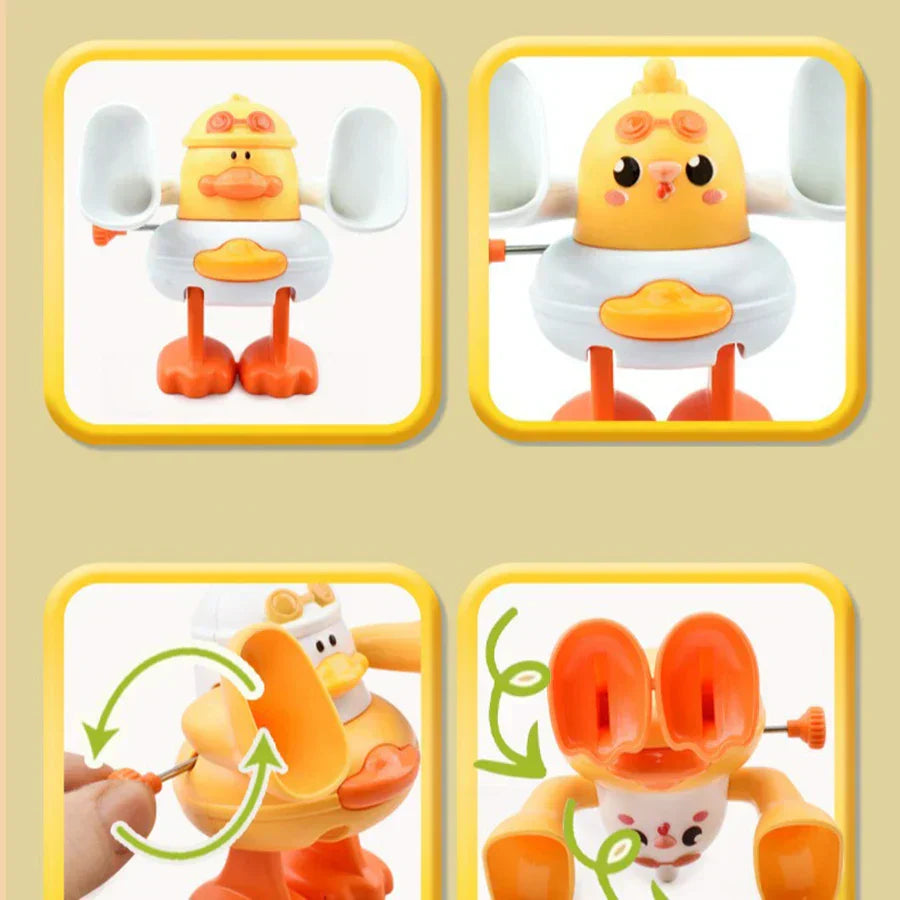 Colorful Wind Up Jumping Animal Toy