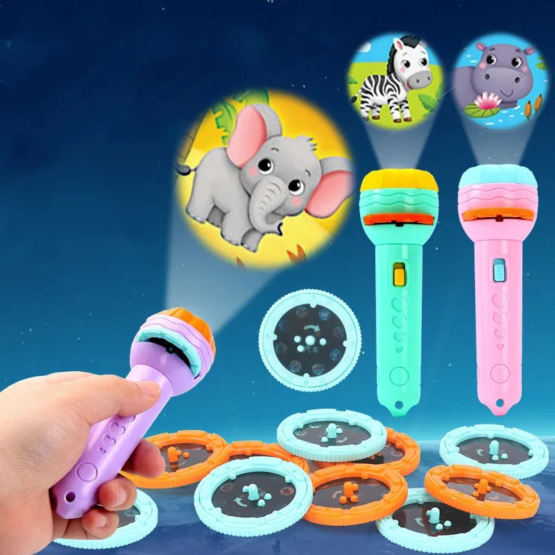 Fun Kids Night Light Projector Flashlight