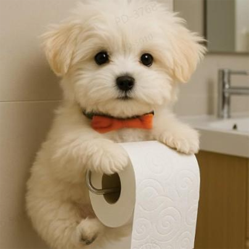 Fun Dog Bathroom Tissue Holder Dispenser