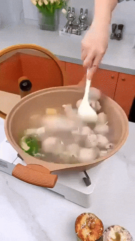 Non-Stick Wok with Steam Cooker Basket