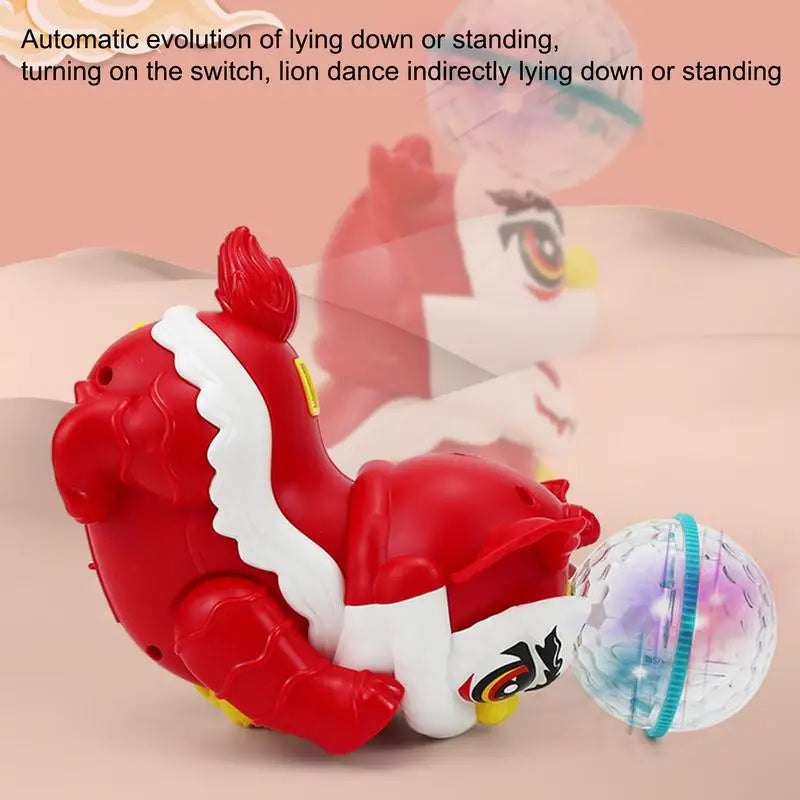 Fun Musical Lion Figurine with Colorful LED Lights