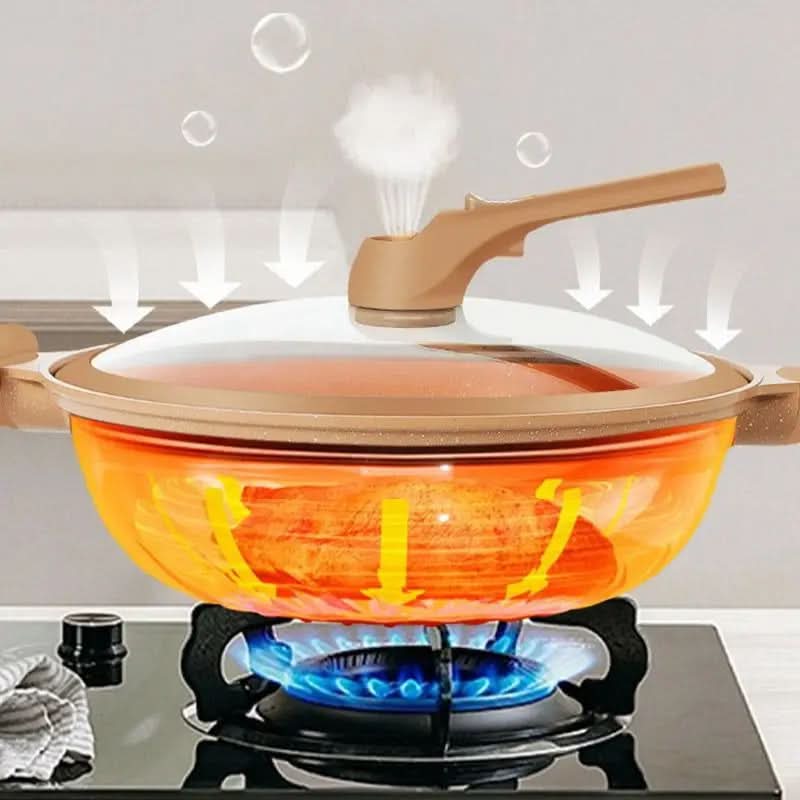 Non-Stick Wok with Steam Cooker Basket