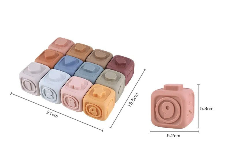 Colorful Stacking Teething Toy Set