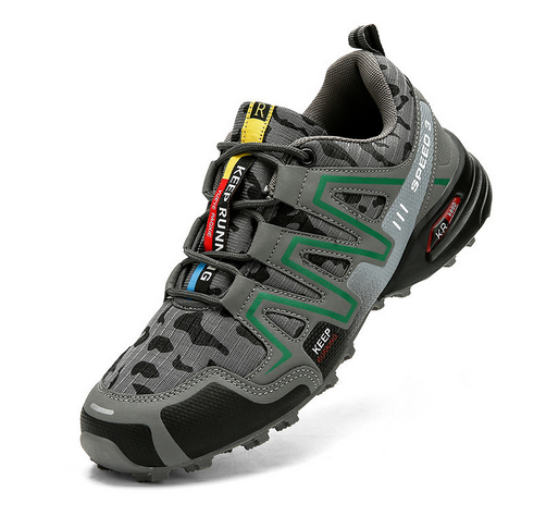 Tough Waterproof Hiking Boots in Blue and Green