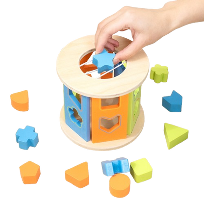 Natural Wood Building Blocks Toy Cube - Fesara