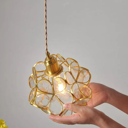 Stylish Floral Glass Hanging Light Fixture
