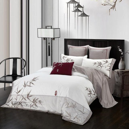 Natural Bamboo Cotton Bedding Set - Fesara