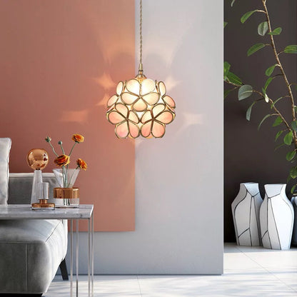 Stylish Floral Glass Hanging Light Fixture