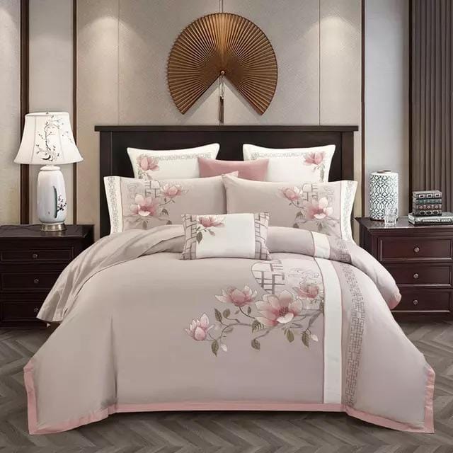 Plush Pink Egyptian Cotton Bed Sheet Set - Fesara