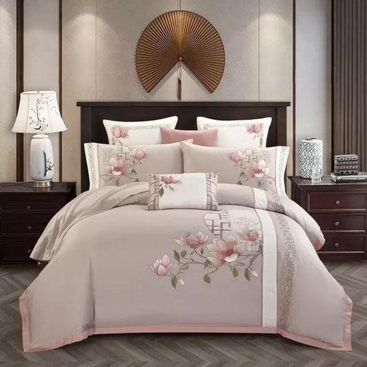 Plush Pink Egyptian Cotton Bed Sheet Set - Fesara