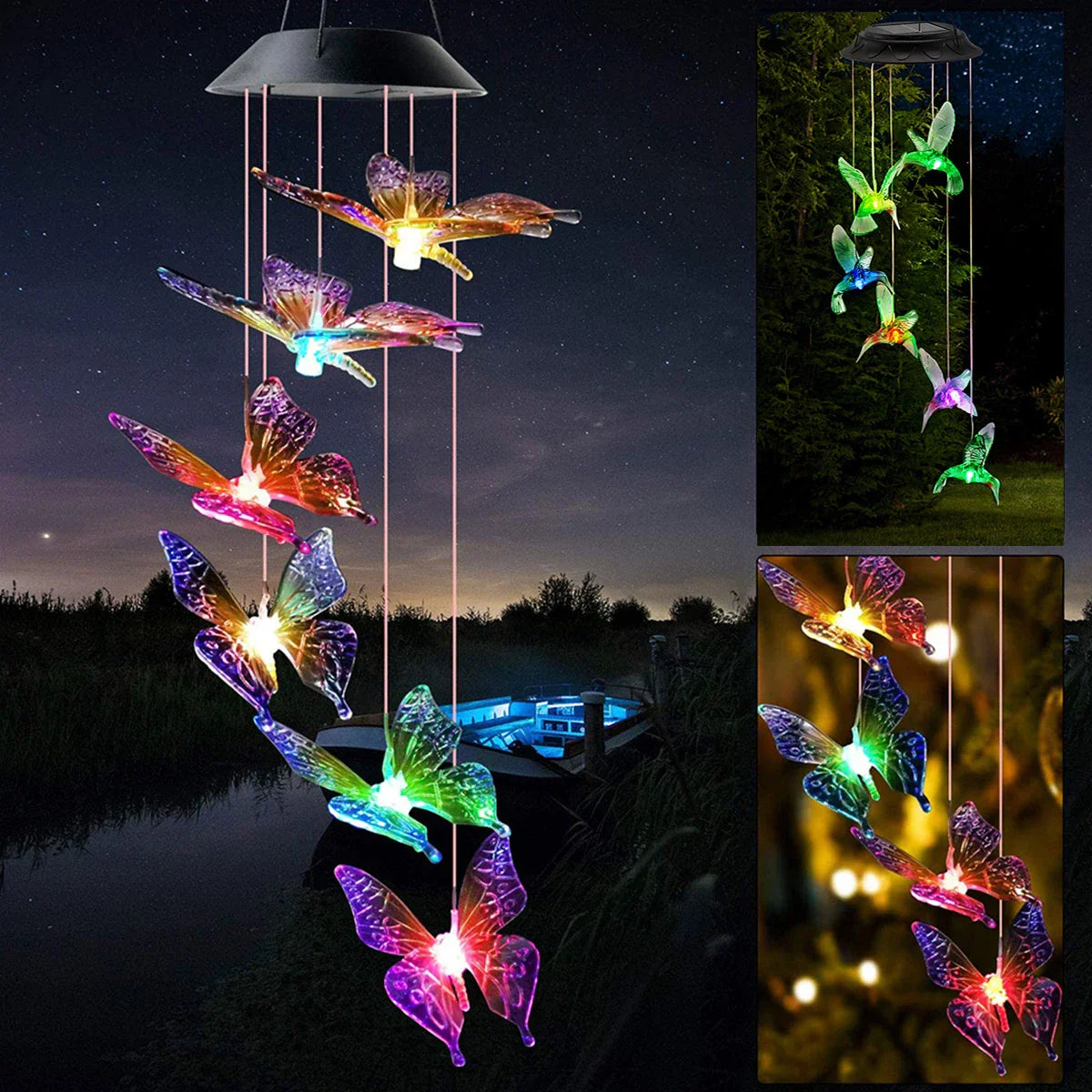 Outdoor Solar Powered Bird Lights - Fesara