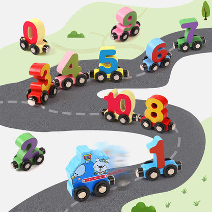 Fun 27-Piece Kids Magnetic Train Set with Numbers & Animals