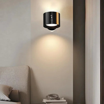 Circular Rotating Wireless Rechargeable Wall Lamp