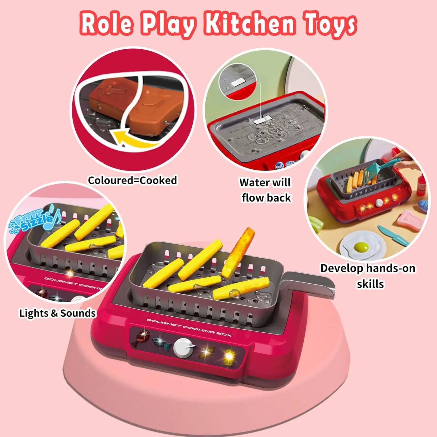 Fun Kids Food Play Kitchen Set