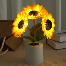Bright Floral Desk Table Lamp