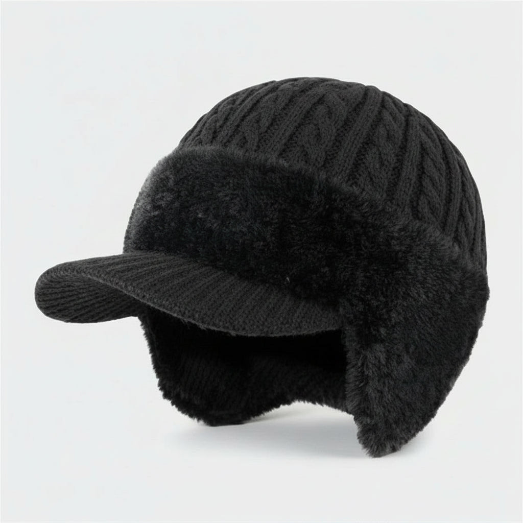 Warm Insulated Beanie Hat for Cold Weather