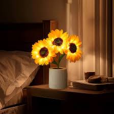 Bright Floral Desk Table Lamp