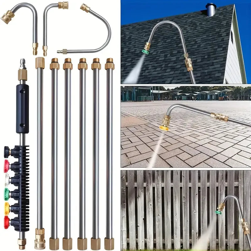Heavy Duty Extendable Pressure Washer Wand 24ft Long