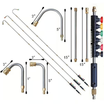 Heavy Duty Extendable Pressure Washer Wand 24ft Long