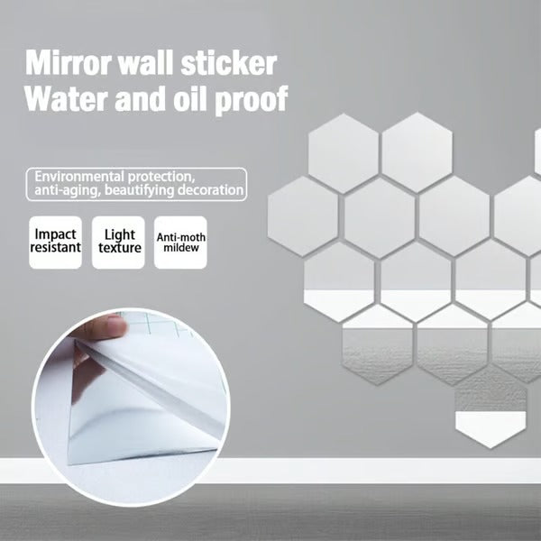 Easy Stick Shatterproof Wall Mirror Sheets - Fesara