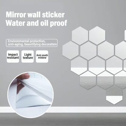 Easy Stick Shatterproof Wall Mirror Sheets - Fesara