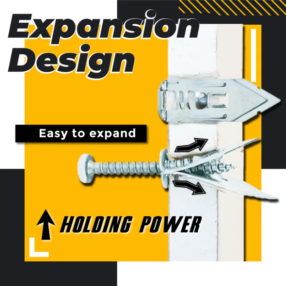 Strong Steel Wall Anchors for Drywall, No Drill Needed - Fesara