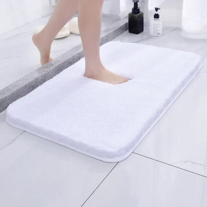 Plush Bathroom Mat with Grip Backing