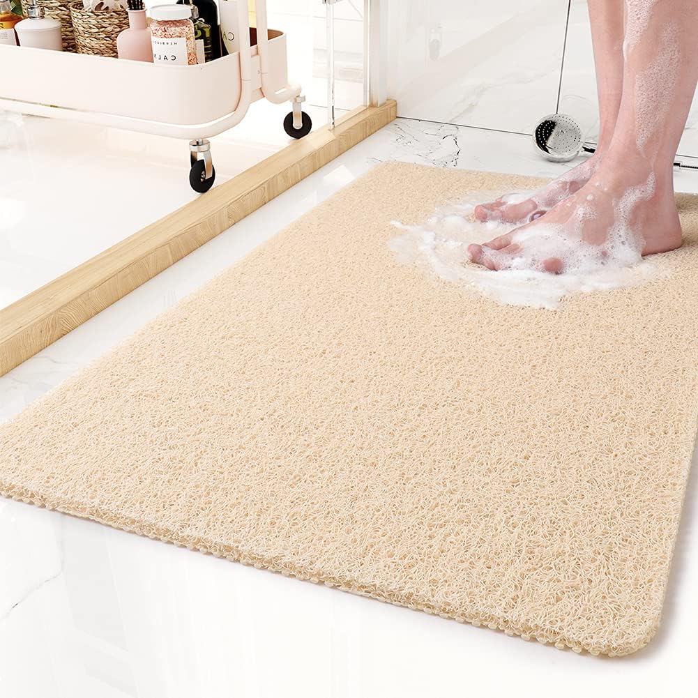 Non-Slip Bath Mat with Fast Drainage for Bathroom Floors