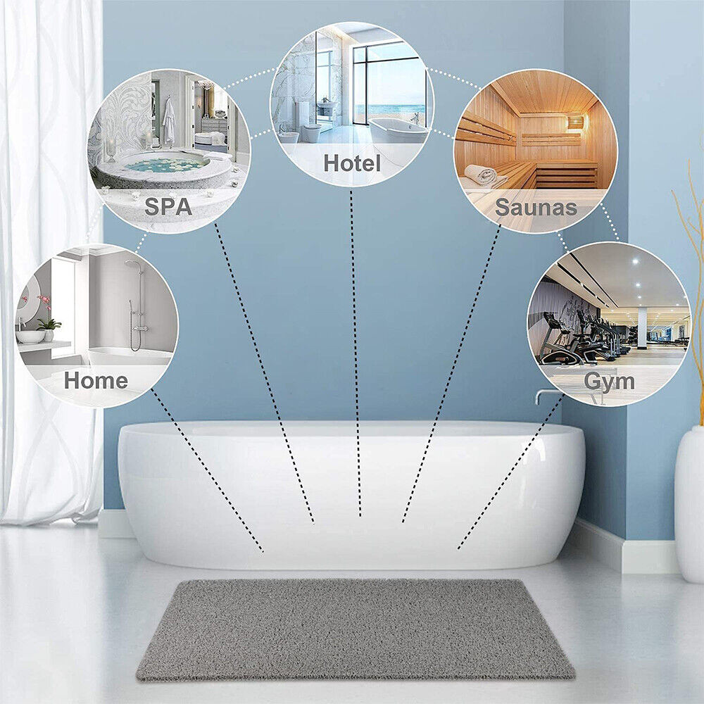 Non-Slip Bath Mat with Fast Drainage for Bathroom Floors